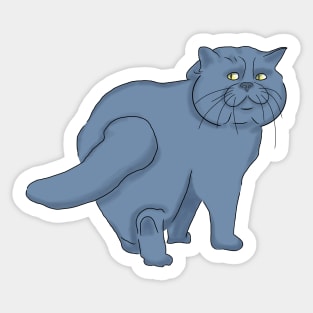 Sad cat. British cat Sticker